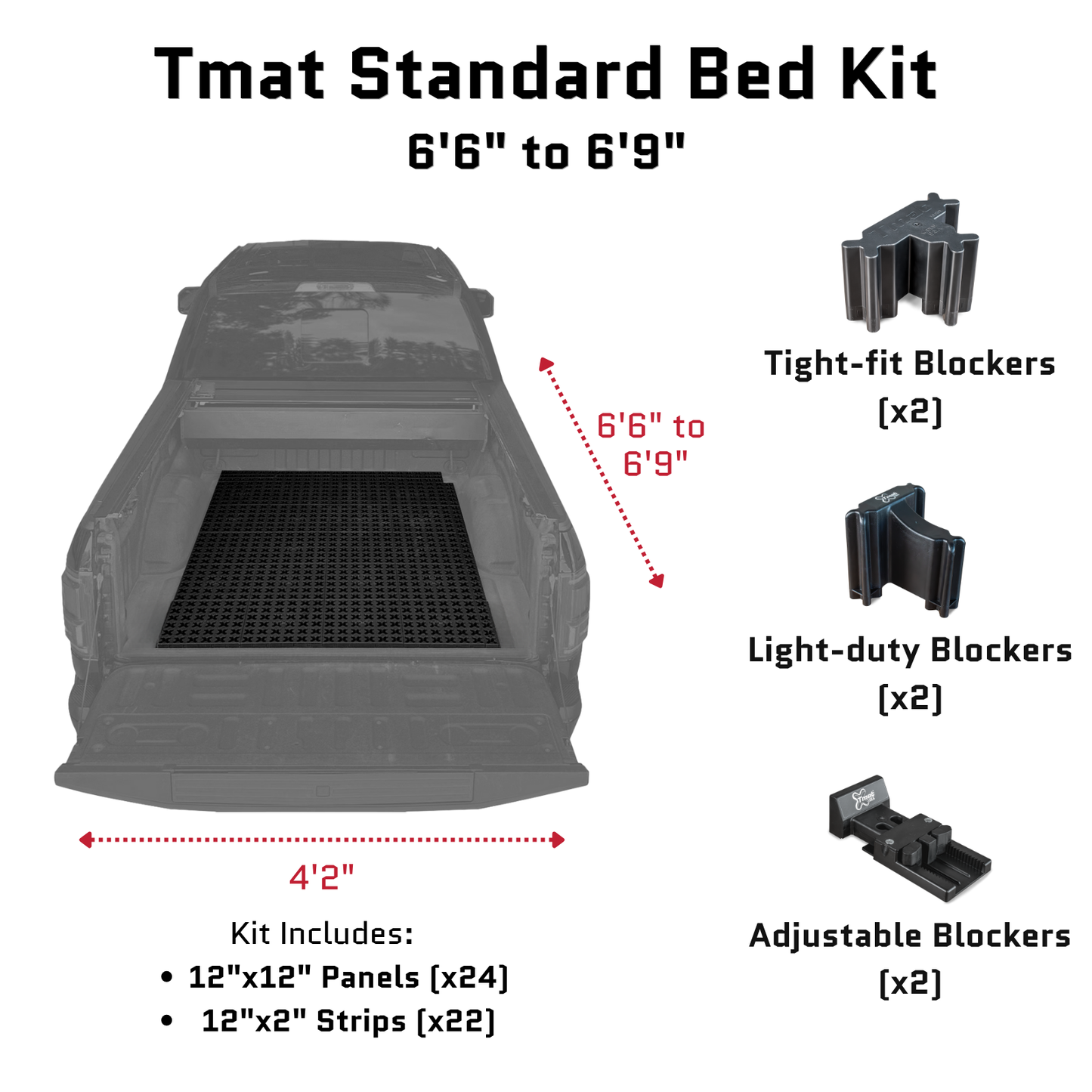 Tmat Truck Bed Organizer Slide Out Mat | GMC Sierra 2500/3500 HD Standard Bed