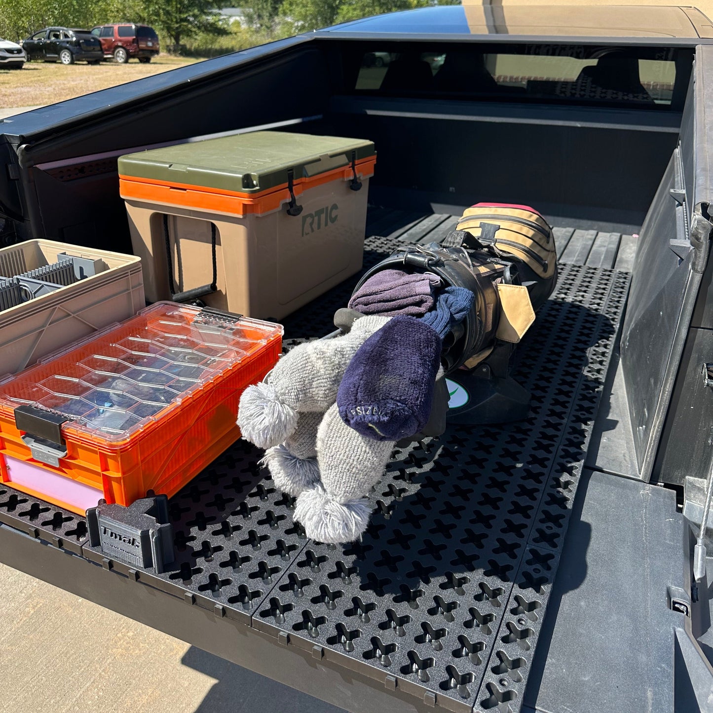 Tmat Truck Bed Organizer Slide Out Mat | Tesla Cybertruck