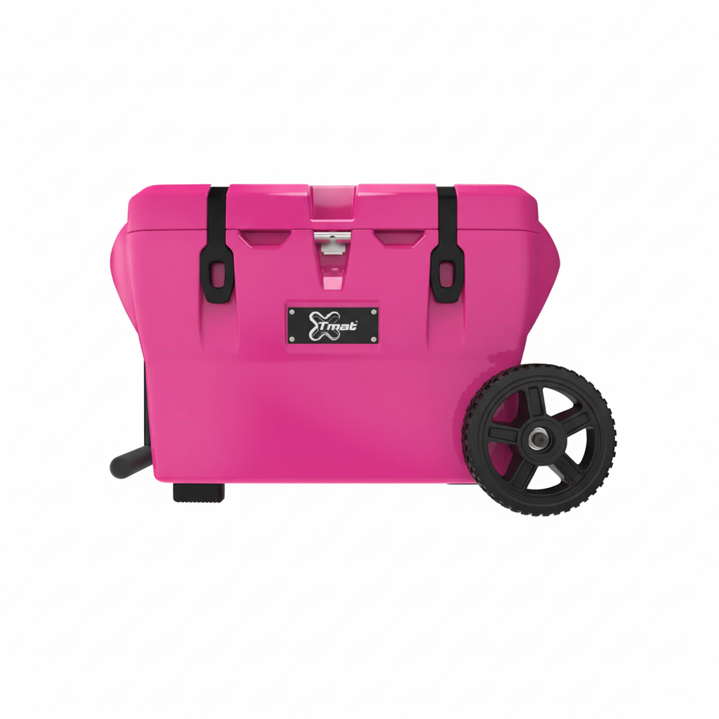 40QT Cooler Wheeled powered by Maluna - Hot Pink