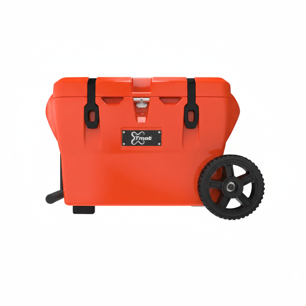 40QT Cooler Wheeled powered by Maluna - Blaze Orange