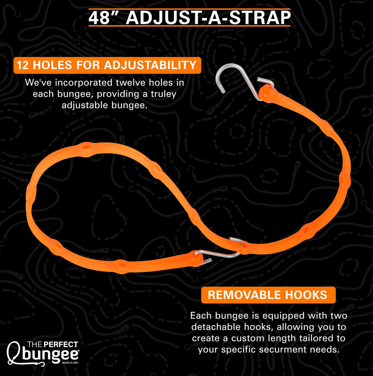 48" Adjust-A-Strap® Adjustable Bungee Strap (Single)