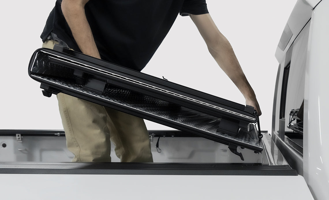 LOMAX Hard Tri-Fold Tonneau Cover