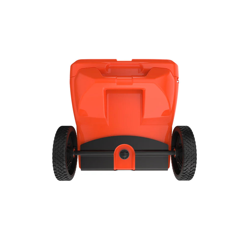 40QT Cooler Wheeled powered by Maluna - Blaze Orange
