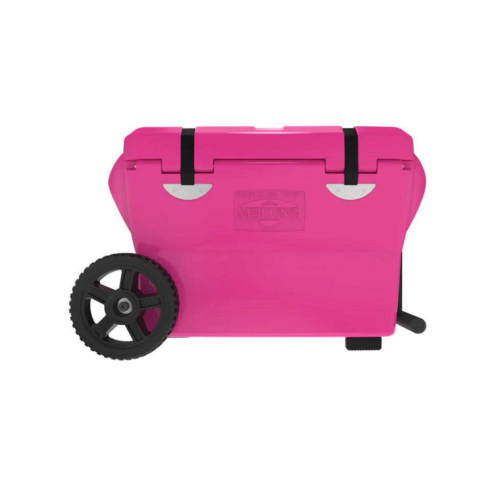 40QT Cooler Wheeled powered by Maluna - Hot Pink