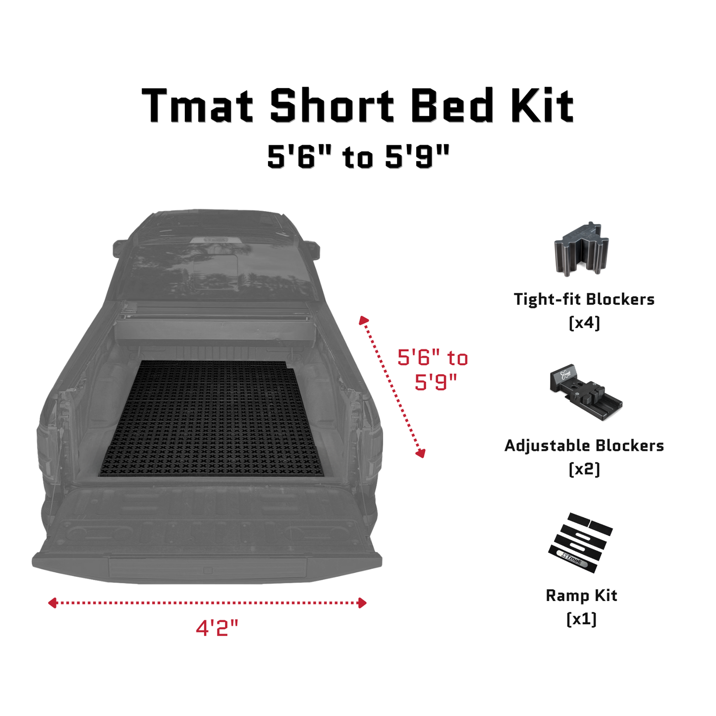 Tmat Truck Bed Organizer Slide Out Mat | Chevrolet Silverado 1500 Short Bed