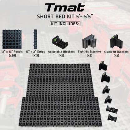Tmat Truck Bed Organizer Slide Out Mat | Universal Fit for Short Beds 5' to 5'5"
