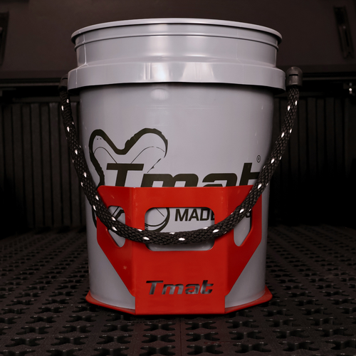 Tmat 5-Gallon Bucket Holder with Tmat Anchors - Red