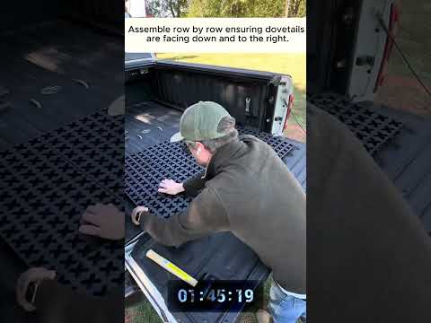 Assembling and installing Tmat into a truck bed.